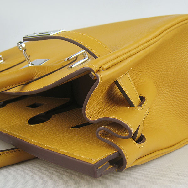 Replica Hermes Birkin 30CM Togo Leather Bag Yellow 6088 On Sale - Click Image to Close